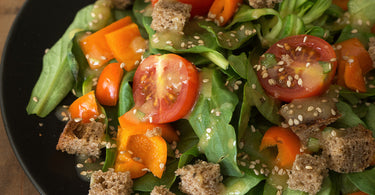 Grüner Blattsalat mit Quitten-Dressing