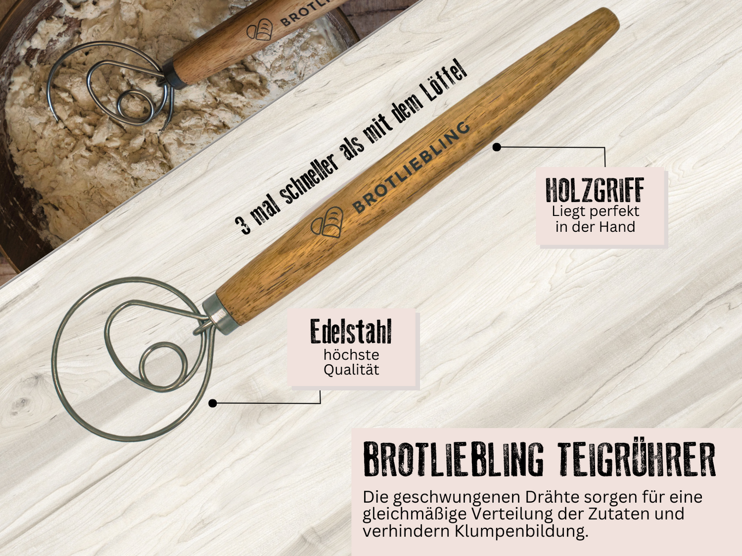 Teigrührer (Danish Dough Whisk)