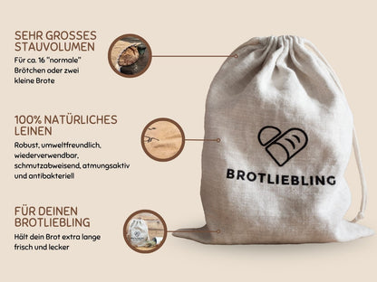 Leinen-Brotbeutel
