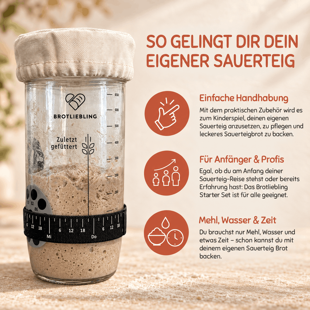 Sauerteig Starter Glas Set