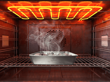 Dampfschale mit Lavasteinen