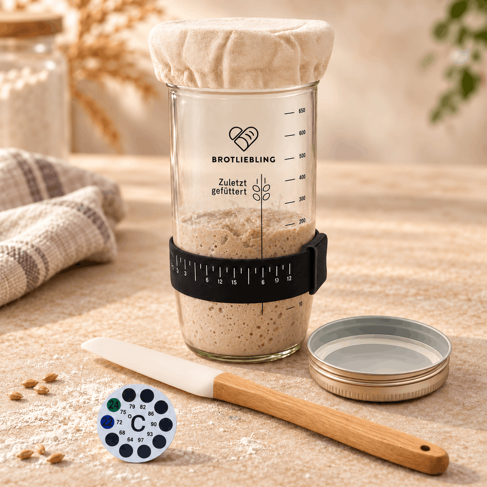 Sauerteig Starter Glas Set