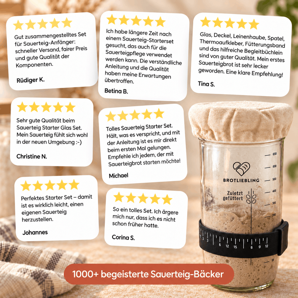 Sauerteig Starter Glas Set