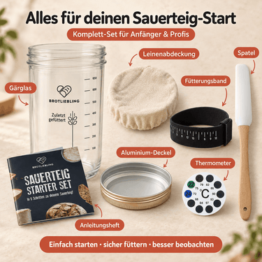 Sauerteig Starter Glas Set