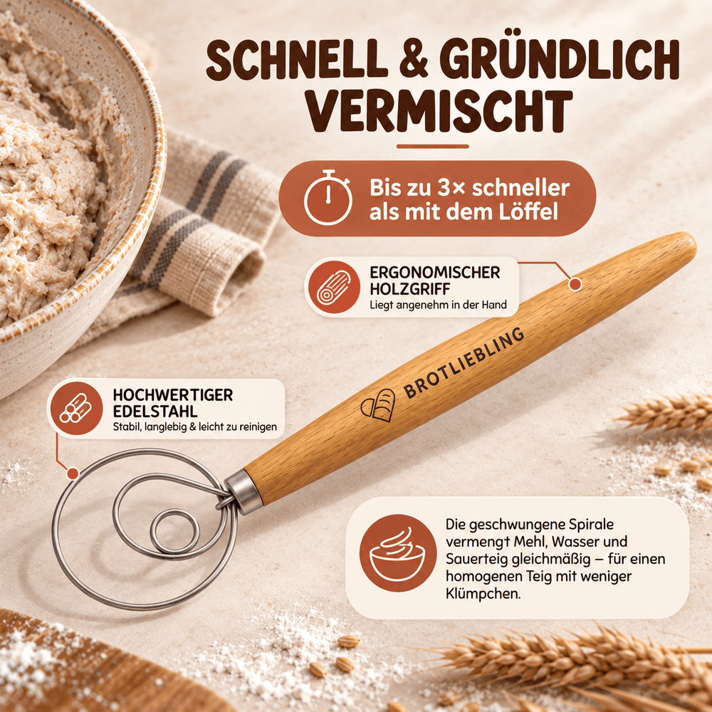 Teigrührer (Danish Dough Whisk)